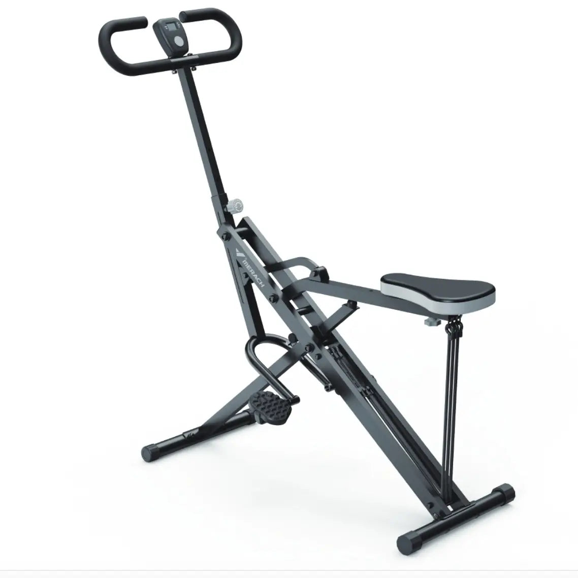 Adjustable Resistance Squat Machine for Women (Black Gray)