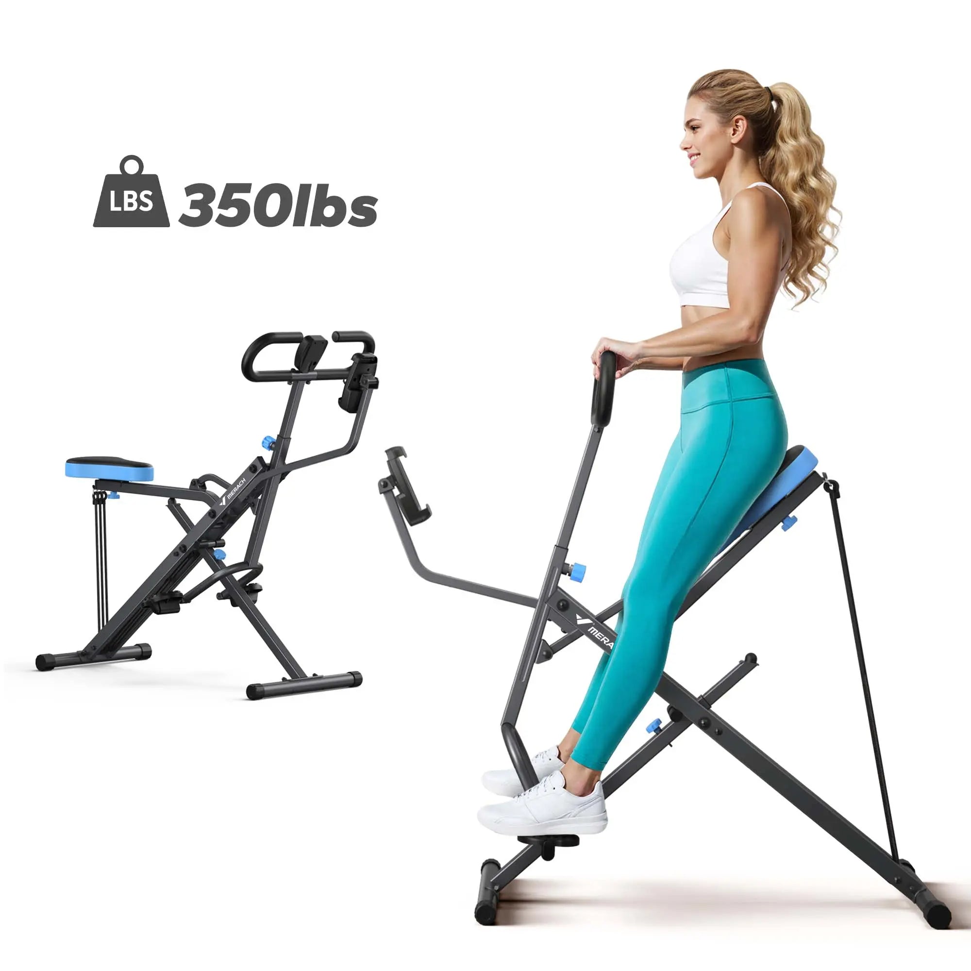 Adjustable Resistance Squat Machine for Women (Black Gray)