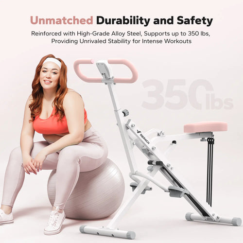 Adjustable Resistance Squat Machine for Women (Black Gray)