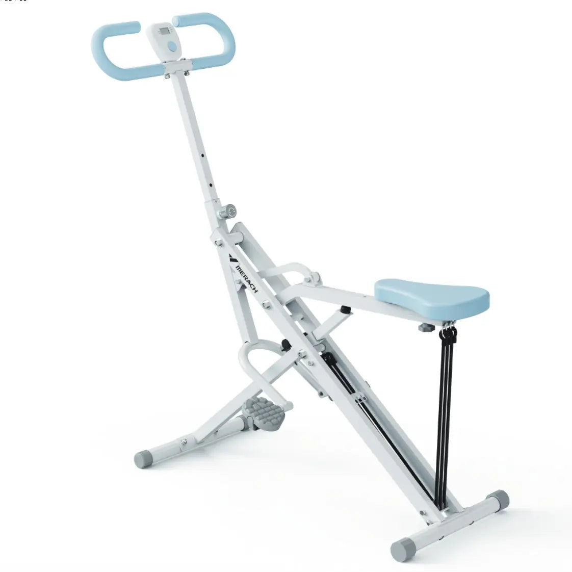 Adjustable Resistance Squat Machine for Women (Black Gray)