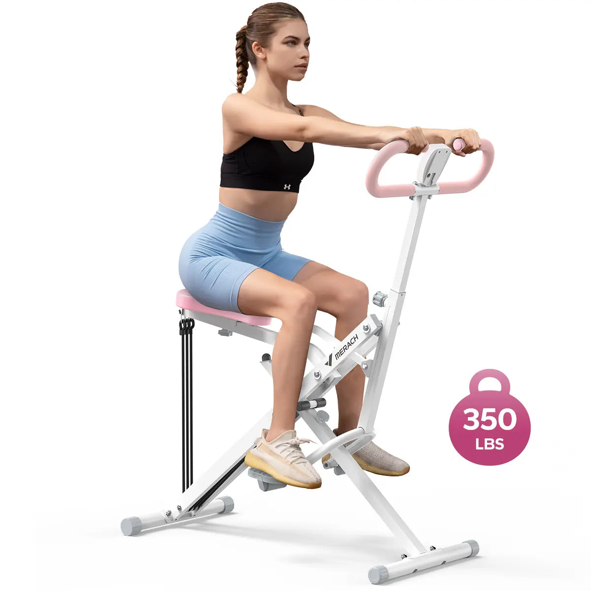 Adjustable Resistance Squat Machine for Women (Black Gray)
