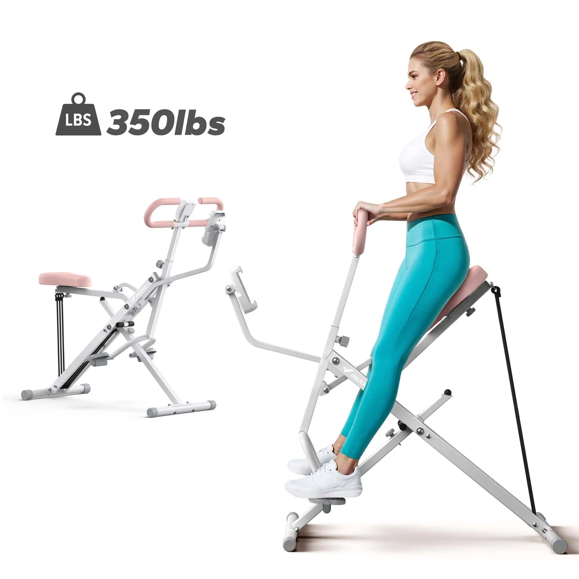 Adjustable Resistance Squat Machine for Women (Black Gray)